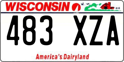 WI license plate 483XZA
