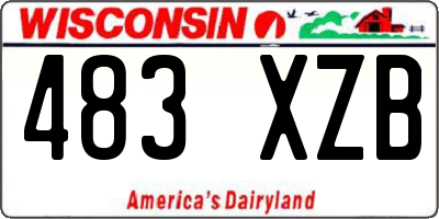 WI license plate 483XZB