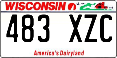 WI license plate 483XZC