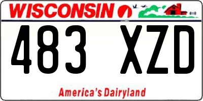 WI license plate 483XZD