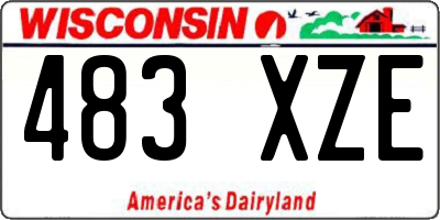 WI license plate 483XZE