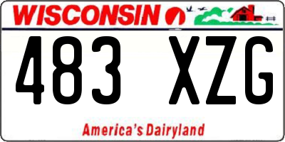 WI license plate 483XZG