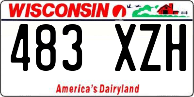 WI license plate 483XZH