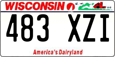 WI license plate 483XZI