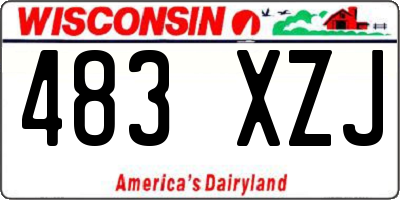 WI license plate 483XZJ