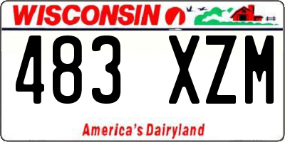 WI license plate 483XZM