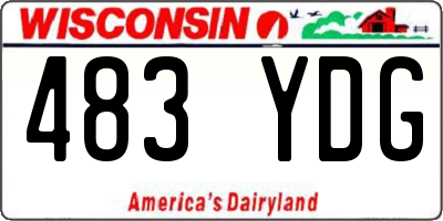 WI license plate 483YDG