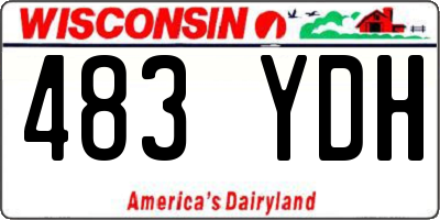 WI license plate 483YDH