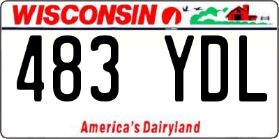 WI license plate 483YDL