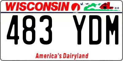 WI license plate 483YDM
