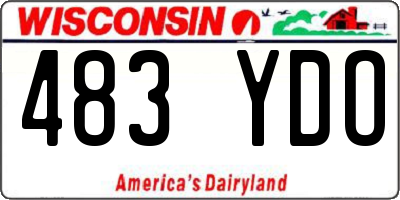 WI license plate 483YDO
