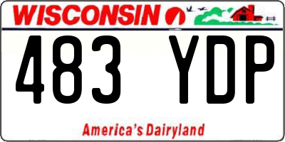 WI license plate 483YDP