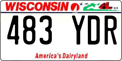 WI license plate 483YDR