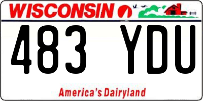 WI license plate 483YDU
