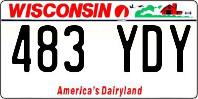 WI license plate 483YDY