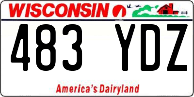 WI license plate 483YDZ