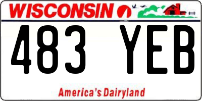 WI license plate 483YEB