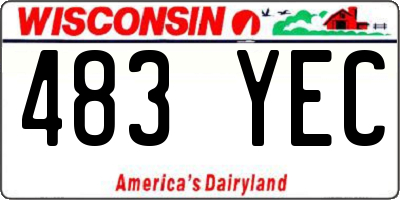 WI license plate 483YEC