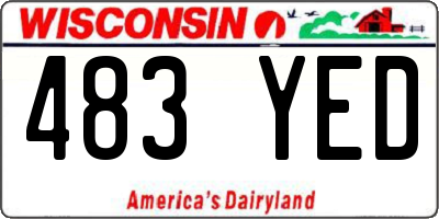 WI license plate 483YED