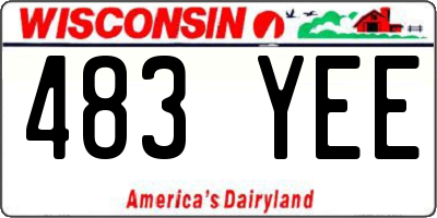 WI license plate 483YEE