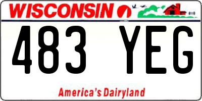 WI license plate 483YEG
