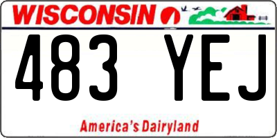 WI license plate 483YEJ