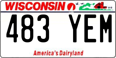 WI license plate 483YEM
