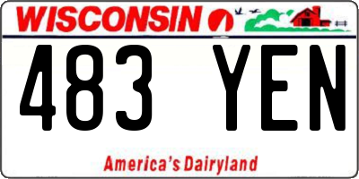 WI license plate 483YEN