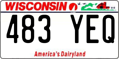 WI license plate 483YEQ