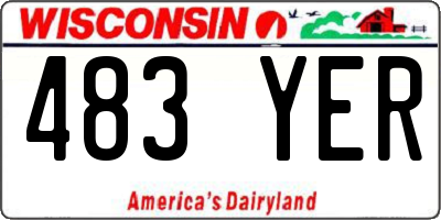 WI license plate 483YER