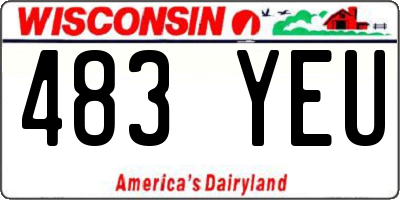WI license plate 483YEU