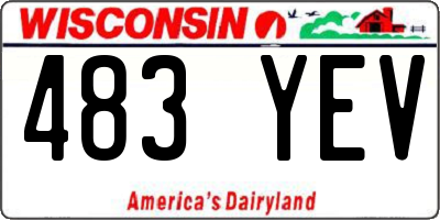 WI license plate 483YEV