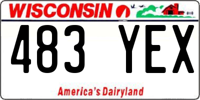 WI license plate 483YEX