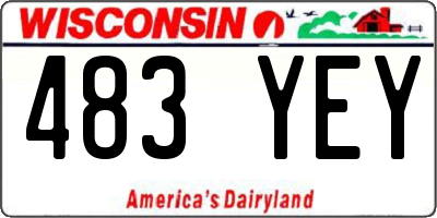 WI license plate 483YEY