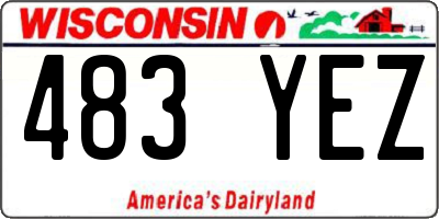 WI license plate 483YEZ
