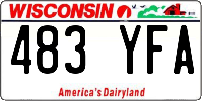 WI license plate 483YFA