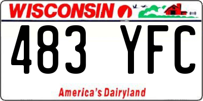 WI license plate 483YFC