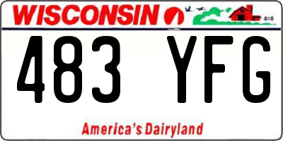 WI license plate 483YFG