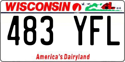 WI license plate 483YFL