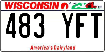 WI license plate 483YFT