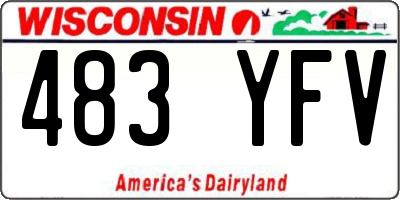 WI license plate 483YFV