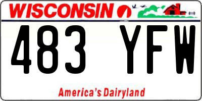 WI license plate 483YFW