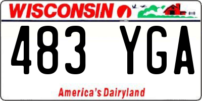 WI license plate 483YGA
