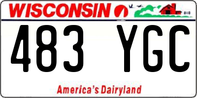 WI license plate 483YGC