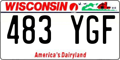 WI license plate 483YGF