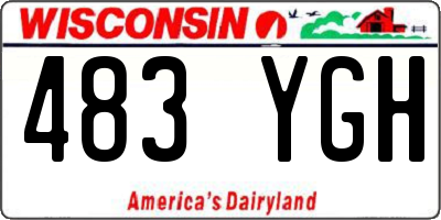 WI license plate 483YGH
