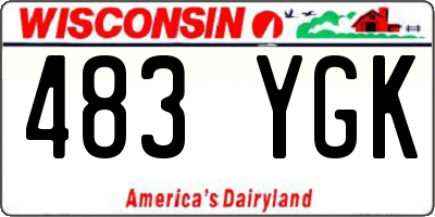 WI license plate 483YGK