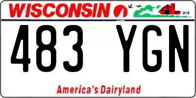 WI license plate 483YGN