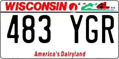 WI license plate 483YGR