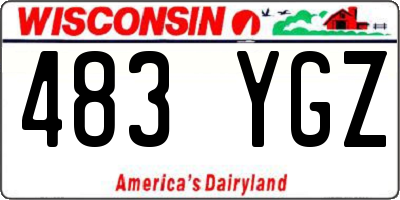 WI license plate 483YGZ